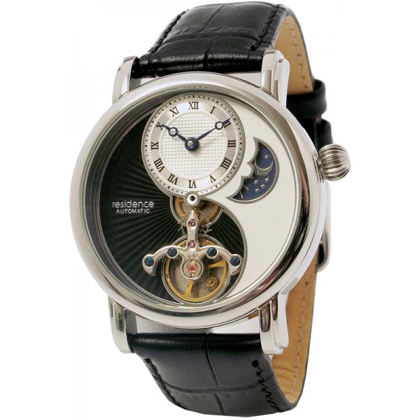 Residence Watches Yin Yang Automatik Silber, 37mm Herrenuhr