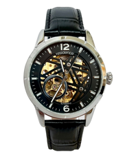 Residence Skelett Automatik Uhr Stahl  Lederarmband - AS 9242