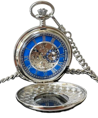 Residenz Blau Taschenuhr mit Doppelter Abdeckung - AS 9228