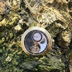 Residenz Yin Yang Taschenuhr Gold - AS 9194