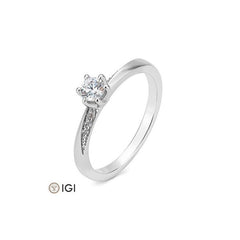 Bague de fiançailles Breuning à six griffes avec diamants de laboratoire - 41062550
