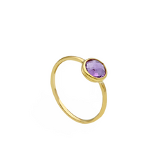 Ring in 18 Karat Gelbgold mit gefassten Amethyst - 267026