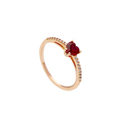 Ring in 18 Karat Roségold mit gefassten Zirkonia- 198475