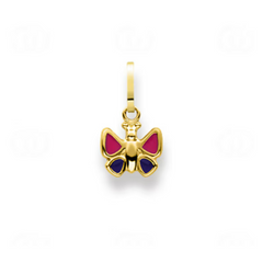 Schmetterling Anhänger in 18 Karat Gelbgold