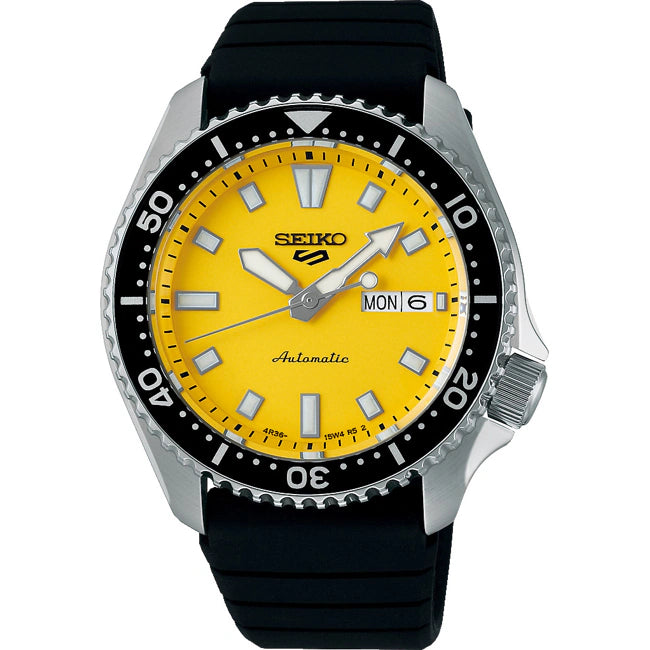 Seiko 5 Sports Day-Date Yellow SKX Re-Interpretation Herrenuhr - SRPL87K1