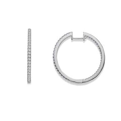 Silber Creolen mit funkelnden Zirkonia -  6264.04859/3100