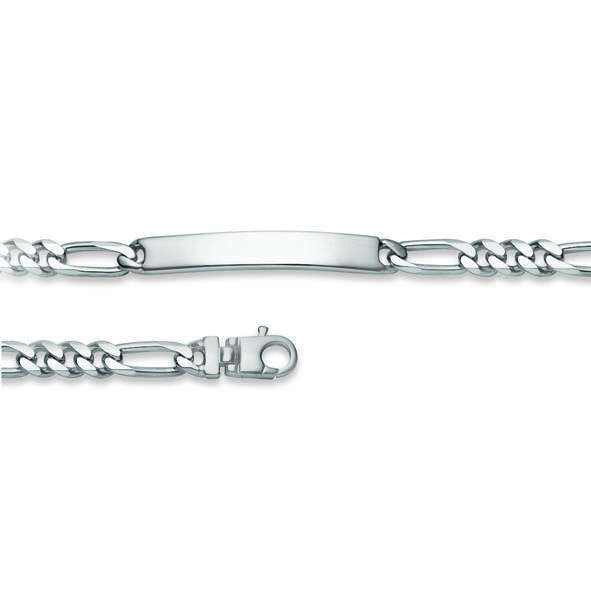 Silber Figaro Plaketten Armband klassisch -  6277.00014/2100
