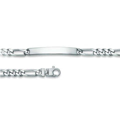 Silber Figaro Plaketten Armband klassisch -  6277.00014/2100