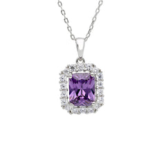 Silber Halskette mit Zirkonia