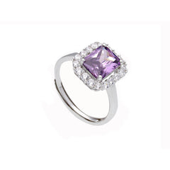 bague en argent avec zircone