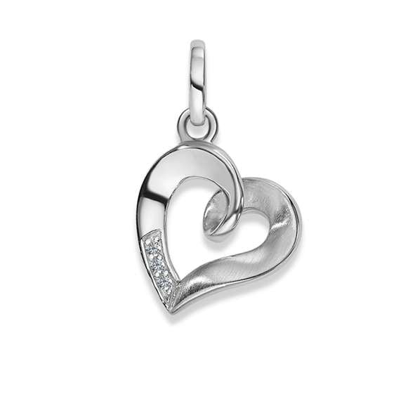 Silver classics 2021 Anhänger Silber 925 weiss – Herz Motiv - 6256.08918/0001
