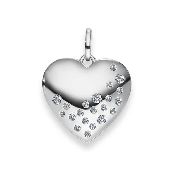 Silver classics 2021 Anhänger Silber 925 weiss – Herz Motiv mit Zirkonia - 6256.08941/0001
