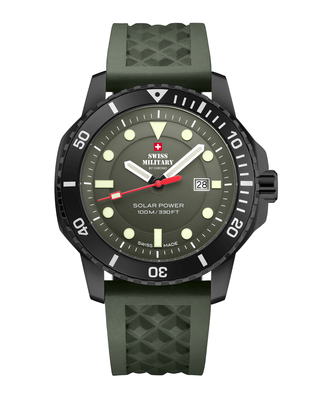 Swiss Military Swiss Solar Sportuhr Schwarz Grün - SMS34102.06