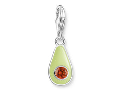 Thomas Sabo Charm-Anhänger Avocado Silber 925 mit grüner Emaille und Zirkonia