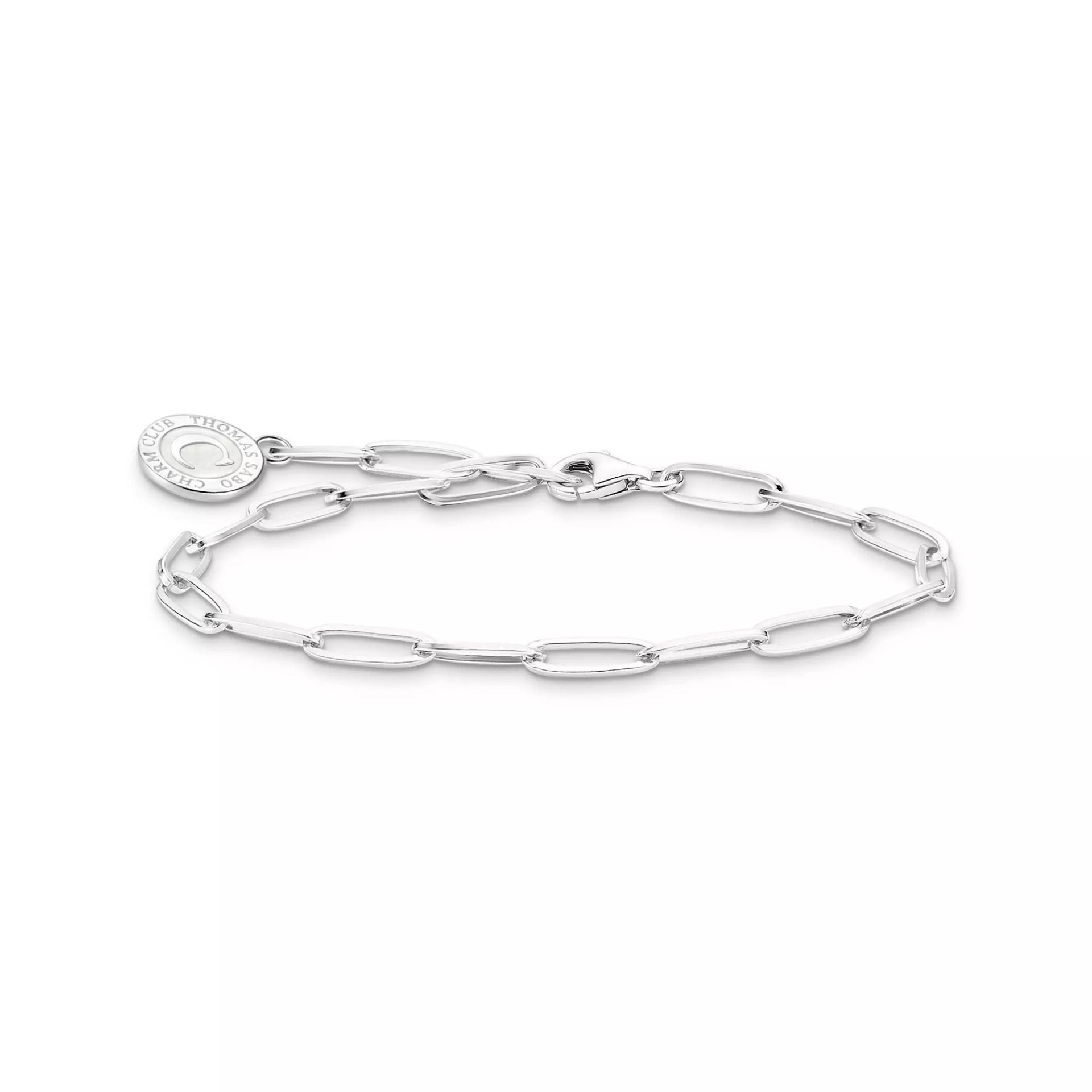 Thomas Sabo Charm Club Armband mit weissem Coin 925 Sterling Silber – X0286-007-21