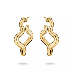 Thomas Sabo Creolen in Wellenform 18K Vergoldet