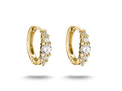 Thomas Sabo Creolen mit weissem Zirkonia 18K Vergoldet Goldfarben – CR778-M01-14