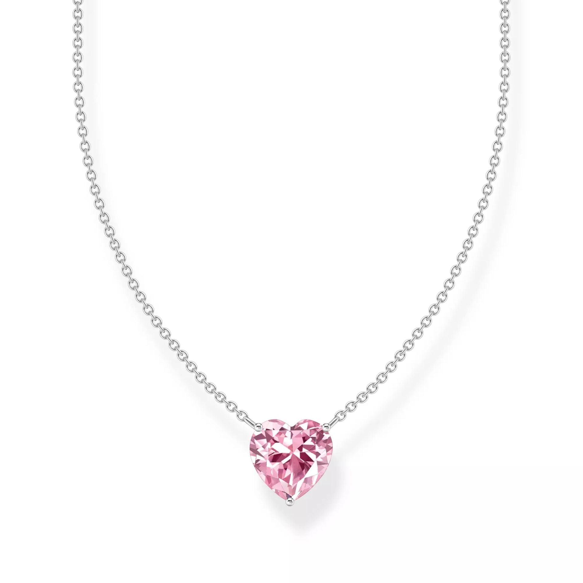 Thomas Sabo Halskette mit pinkfarbenem Herz-Anhänger Silber 925 – KE2211-051-9-L45V