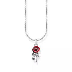 Thomas Sabo Halskette mit rotem Rosen-Anhänger Silber 925 – KE2219-664-10-L45V