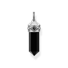 Thomas Sabo Herren Anhänger Schwarzer Onyx Kristall 925 Silber Geschwärzt – PE964-641-11