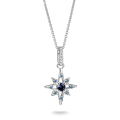 THOMAS SABO Kette Stern mit weissem Zirkonia Silber oder Goldfarben