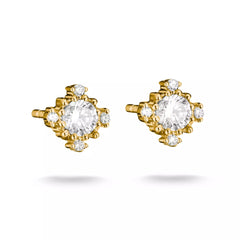 Thomas Sabo Ohrstecker mit weissen Zirkonia 18K Vergoldet