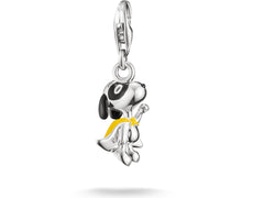 Thomas Sabo Peanuts Charm-Anhänger Snoopy als Superheld Silber 925