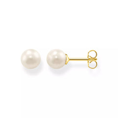 Thomas Sabo Perlenohrstecker 925 Sterling Silber 18K Vergoldet – H1430-430-14