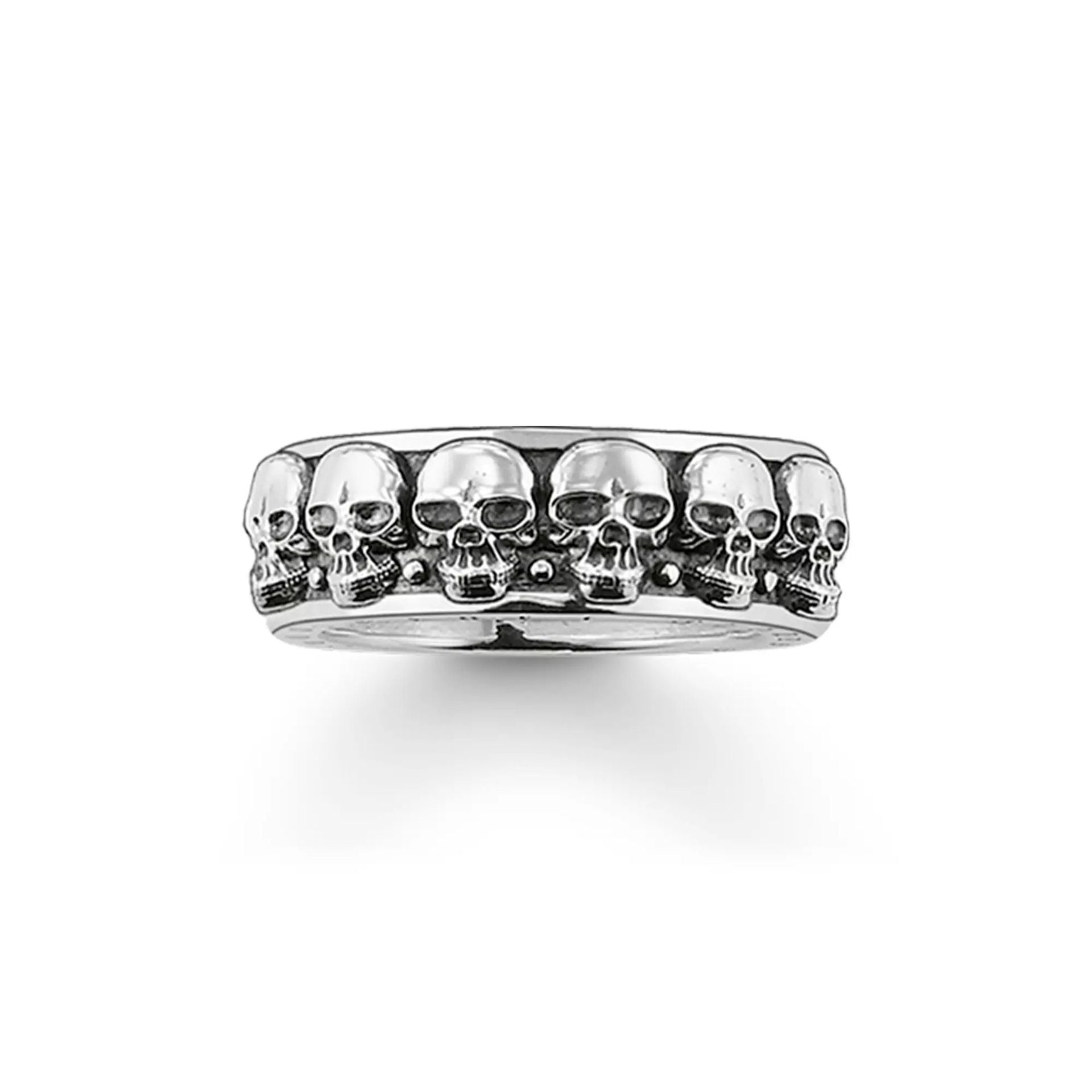 Thomas Sabo Rebel at Heart Totenkopf Ring Silber 925 Geschwärzt – TR1878-001-12