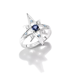 THOMAS SABO Ring Stern mit blauen Steinen Silber