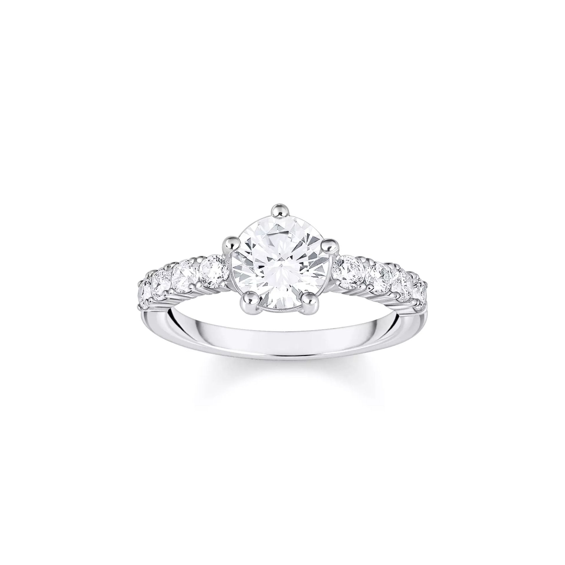 Thomas Sabo Solitärring Silber 925 mit weissen Zirkonia – TR2440-051-14