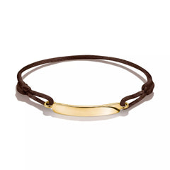 Thomas Sabo Textilarmband Gravierbar Dunkelbraun 18K Vergoldet – A2238-M03-2-L24V