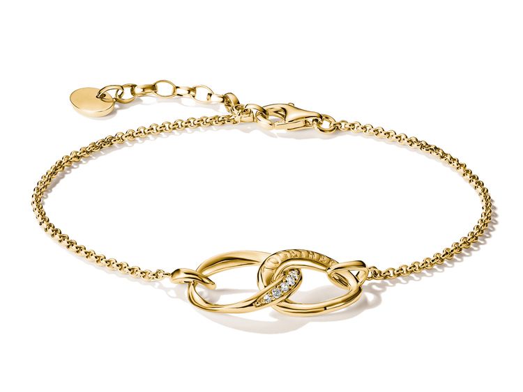 Thomas Sabo Together Damenarmband 18K Vergoldet mit weissen Zirkonia