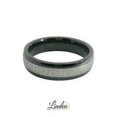 Tungsten-Keramik Partnerring mit gratis Gravur – TC-050/6