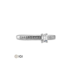 Verlobungsring Baguette mit Labordiamanten - 41062310