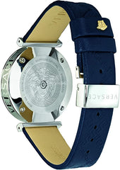 Versace Damen Uhr Gold Schwarz Leder V-Twist Elegant&nbsp;
