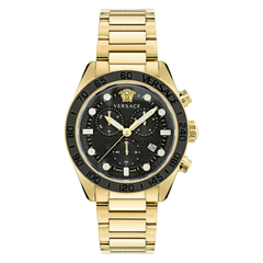 Versace Greca Dome Chronograph 43mm Gold Herrenuhr - VE6K00523