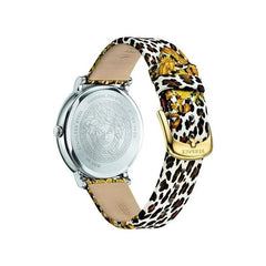 Versace VBP120017 V-Circle 36 mm – Floral Leder Damen Uhr