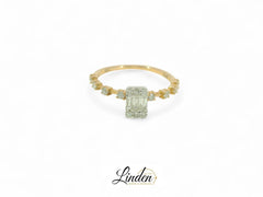 Gelbgold-Ring mit 17 Diamanten – Stilvoll, Edel, Einzigartig - BYZ 5007