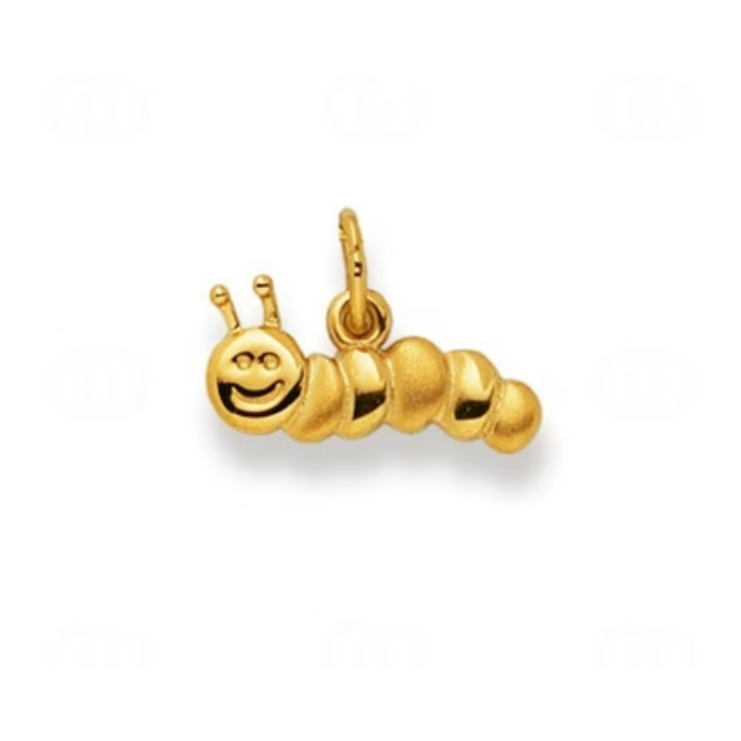 Wurm Anhänger in 18 Karat Gelbgold