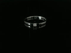 Linden Memoire Ring in 18 Karat - 750 Weissgold mit Diamant - YZ0003296