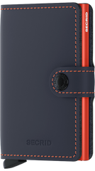 Secrid Miniwallet Matte Night Blue & Orange mit Gravur - MM-Night Blue & Orange