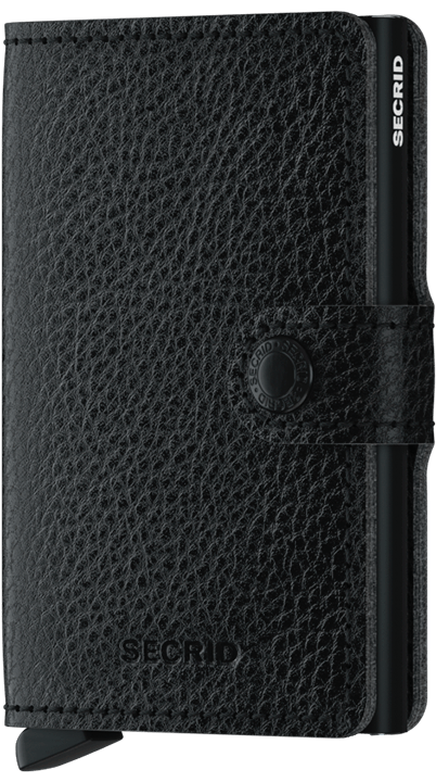 Secrid Miniwallet Veg Black-Black mit Gravur - MVg-Black-Black