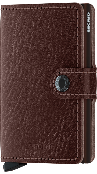 Secrid Miniwallet Veg Espresso-Brown mit Gravur - MVg-Espresso-Brown