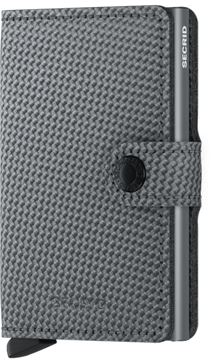 Secrid Miniwallet CARBON COOL GREY mit Gravur - MCa-Cool Grey