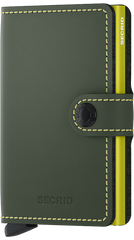 Secrid Miniwallet MATTE GREEN & LIME mit Gravur - MM-Green & Lime