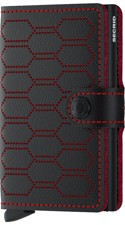 Secrid Miniwallet FUEL BLACK-RED mit Gravur - MFu-Black-Red