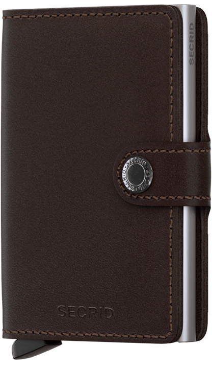 Secrid Miniwallet Original Dark Brown mit Gravur - M-Dark Brown