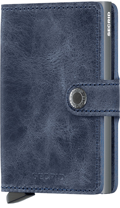 Secrid Miniwallet VINTAGE BLUE mit Gravur - MV-Blue