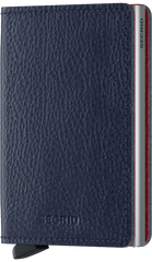 Secrid Slimwallet Vegetable Tanned Navy Silver mit Gravur - SVg-Navy-Silver